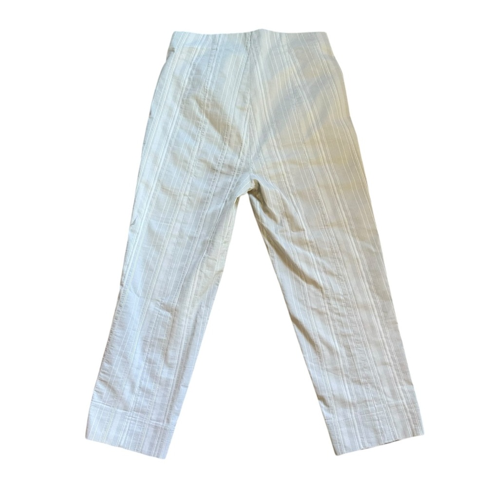 ROBELL Gray White Striped Modell Marie 07 Women’s Crop Trouser Pants Size Small - Picture 4 of 11
